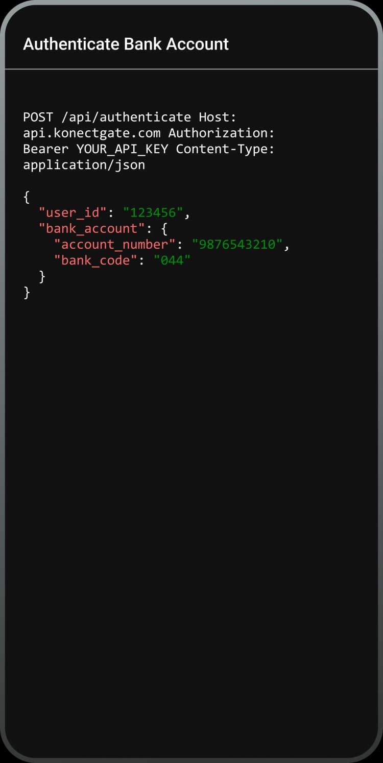authorization mockup